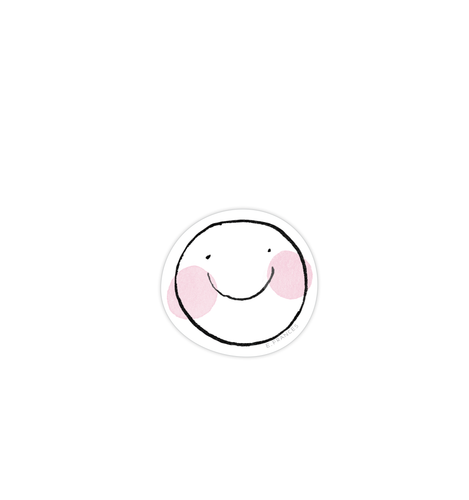 Pink Cheeks Smile Sticker