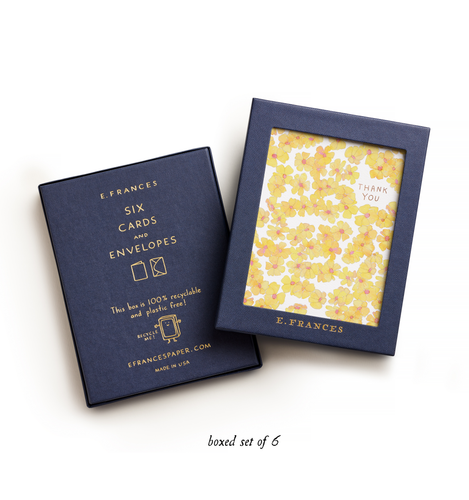 Thank You Yellow Flowers | Boxed set of 6