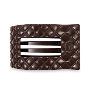 Flat Rectangle Hair Clip | Large | Truly Taupe Quilted