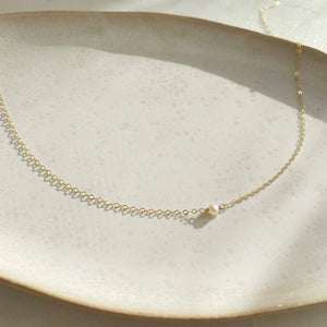 Mini Pearl Necklace in 14k Gold Fill / 16"