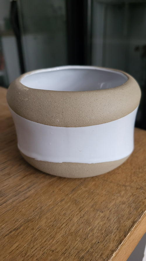 Two Tone Ceramic and White Vase