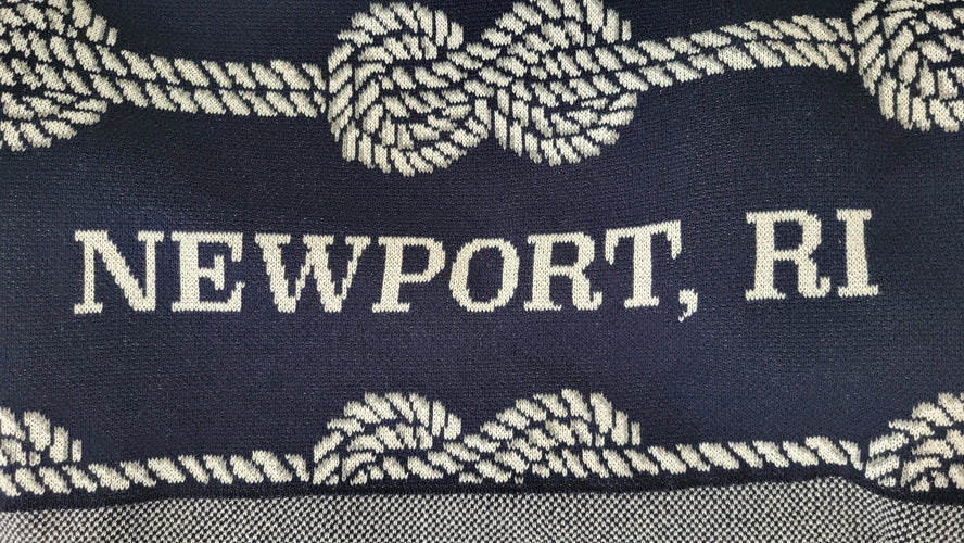 “NEWPORT, RI” - Throw Blanket - Rope