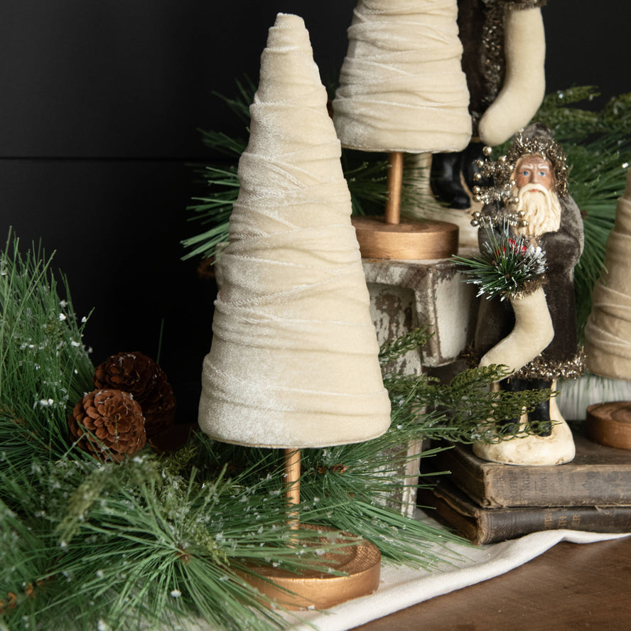 Oatmeal Velvet Tree - 12"