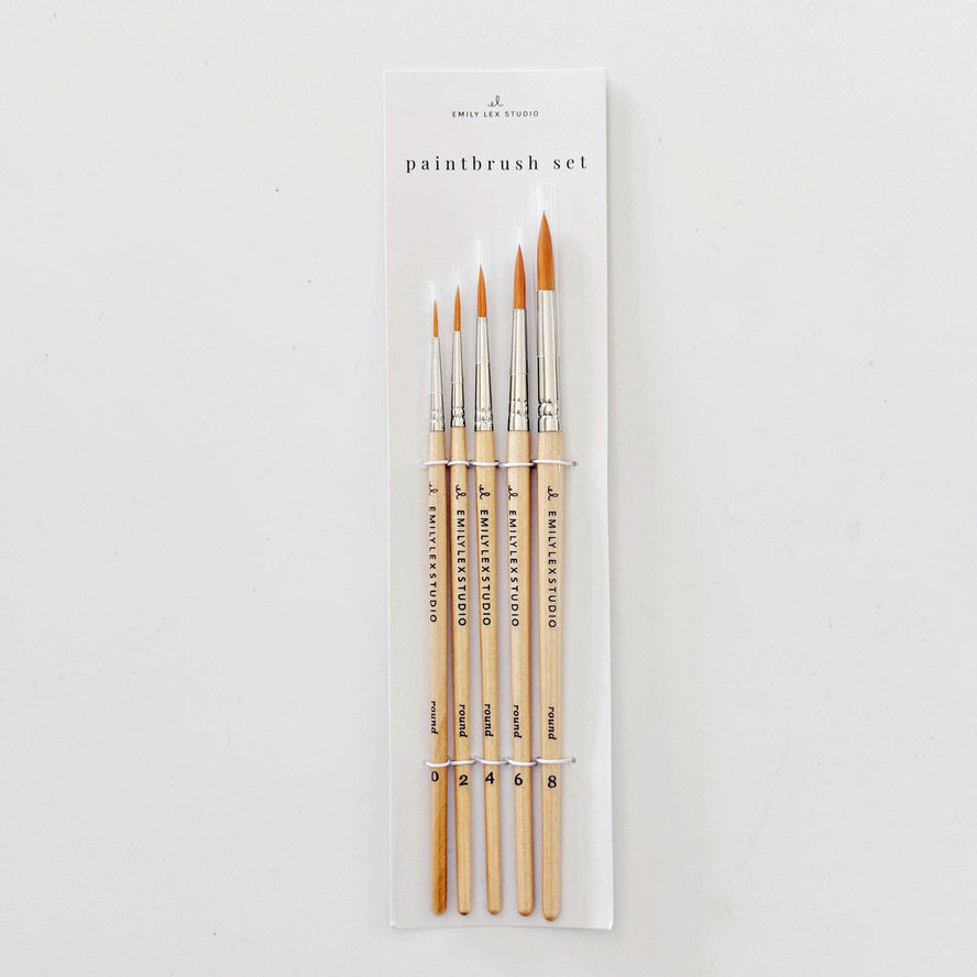 Watercolor Paintbrush Set (tan set)