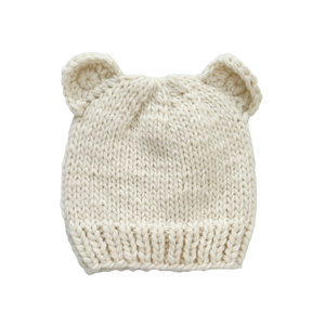 Child White Bear Hat / 2-5Y