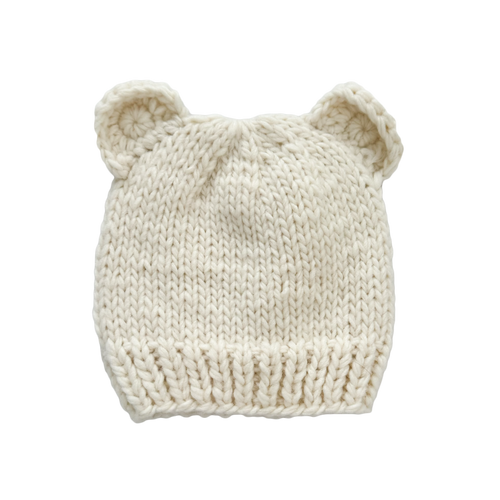 Child White Bear Hat / 2-5Y