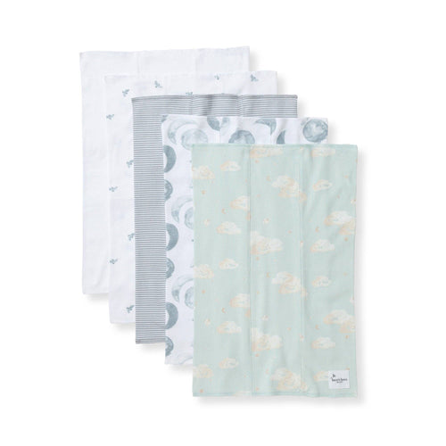Burp Cloths: Quarry / Set of 5 / One Size
