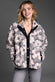 Floral Sherpa Jacket: Black & White