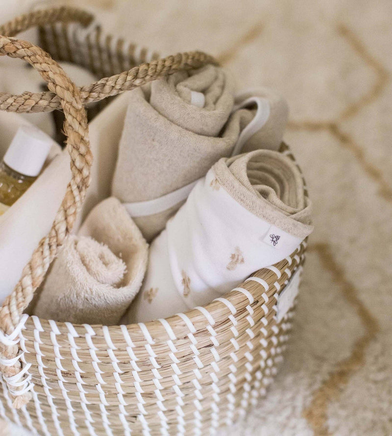 Organic Knit Hooded Towels: Oatmeal / Set of 2 / One Size