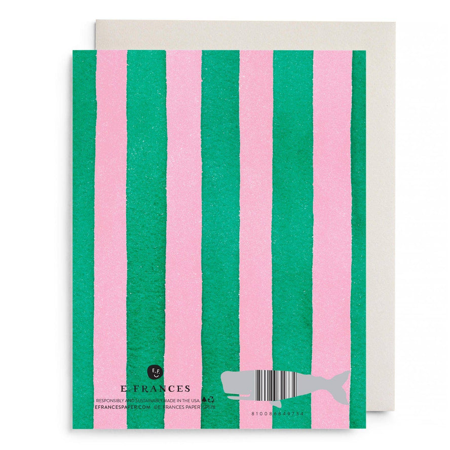 Pink and Green Striped Happy Mother's Day