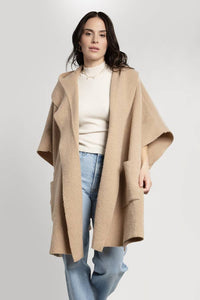 Hooded Oversized Kimono: Ivory