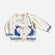 Cotton Nautical Whale Baby Sweater | 12-24m