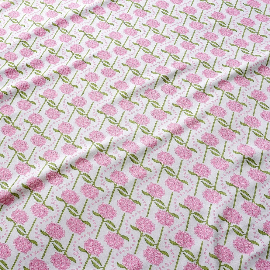 Pink Hydrangeas Zip Baby Onesie: 3-6M