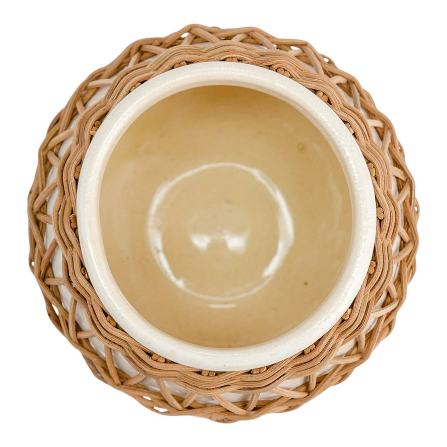 Rattan Planter White