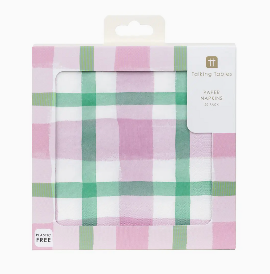 Pink and Green Napkin