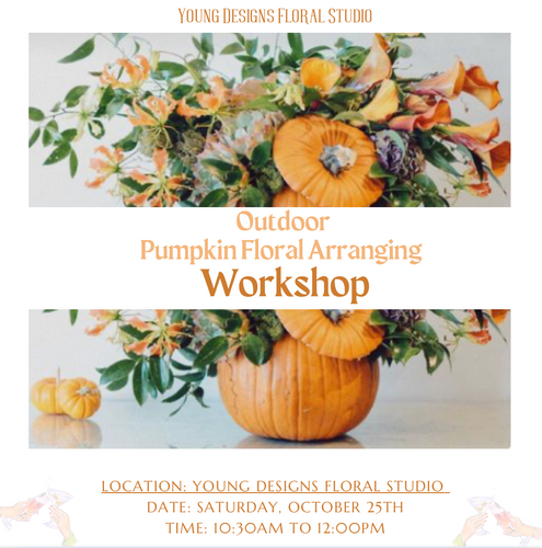 Pumpkin Floral Arranging Workshop | Young Designs 10/25
