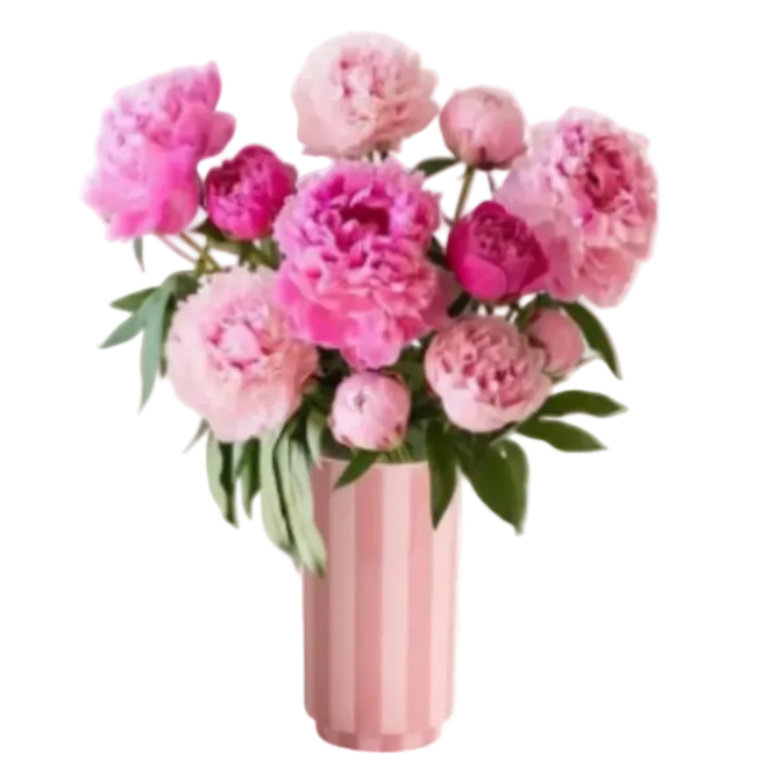 Pink Peony Vase Arrangement | Medium