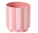Pink Striped Ceramic / Textured Vase