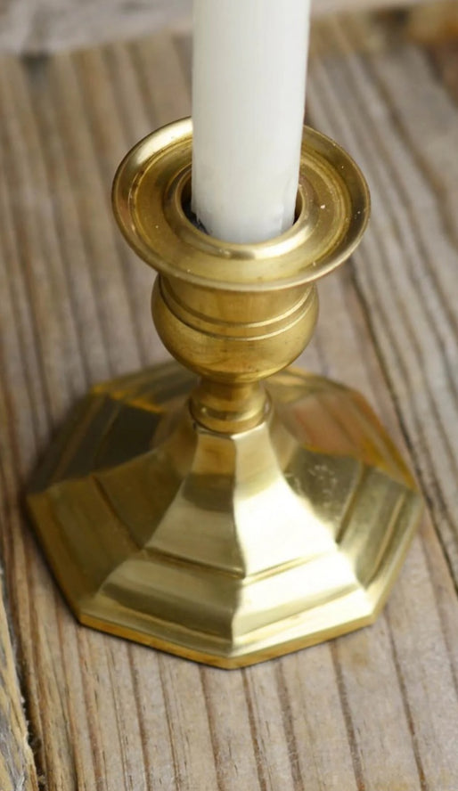 Antique Short Gold Metal Taper