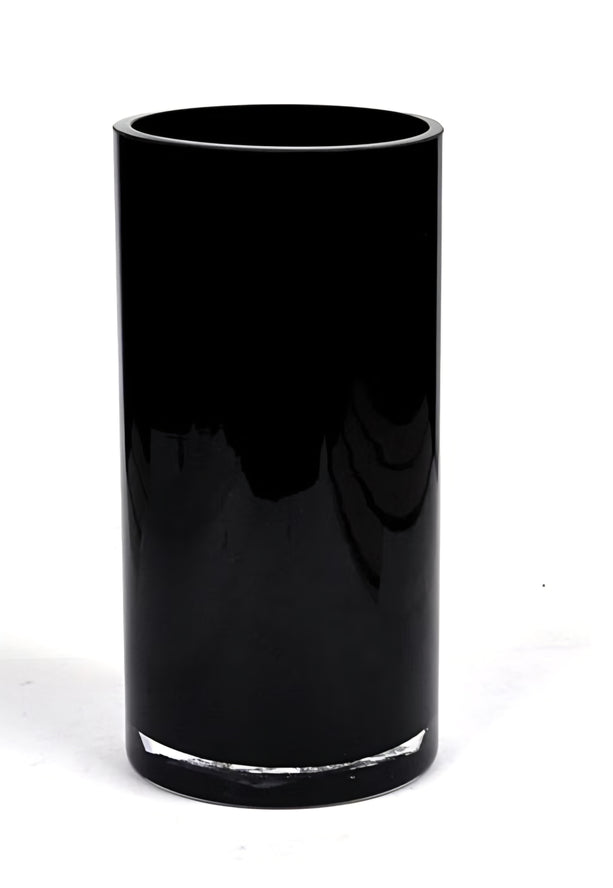 Tall Black Glass Vase