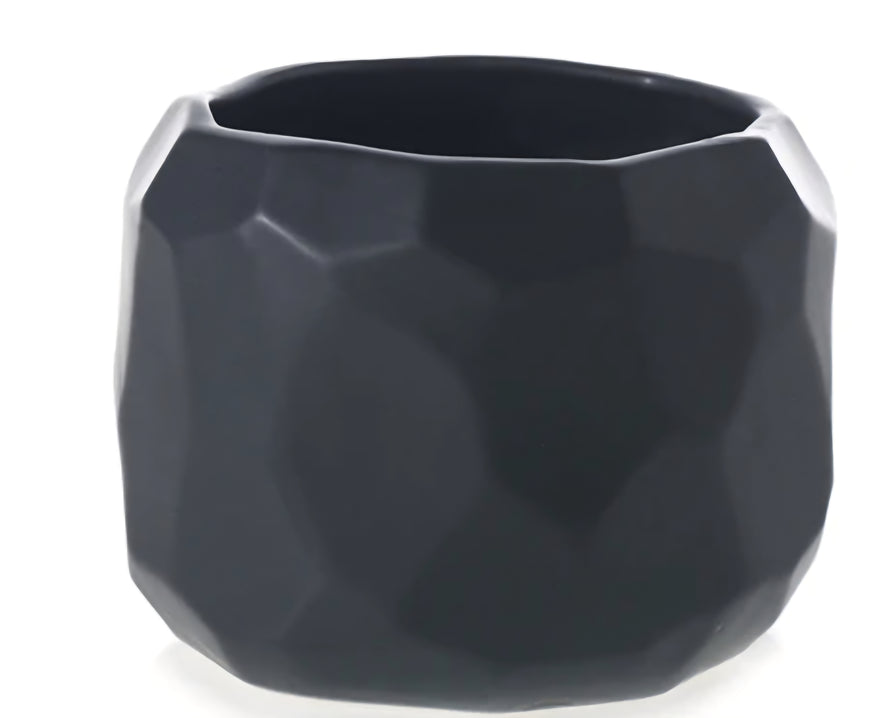 Multi Face Black Vase