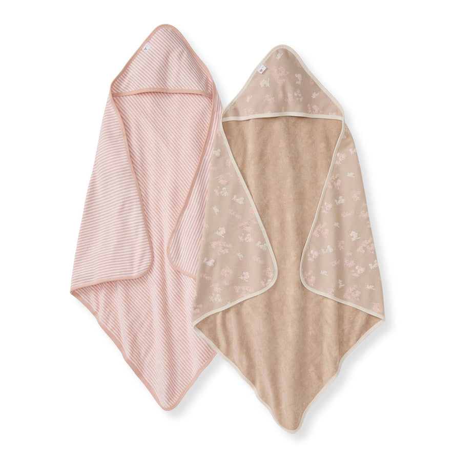 Organic Knit Hooded Towels: Hummus / Set of 2 / One Size