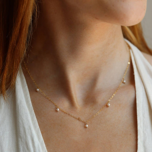 Pearl Necklace in 14k Gold Fill / 16"