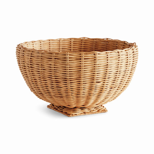 Charleston Rattan Footed Bowl Small | TO ORDER