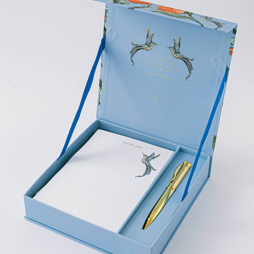 Hummingbird Luxury Thank You Card Set