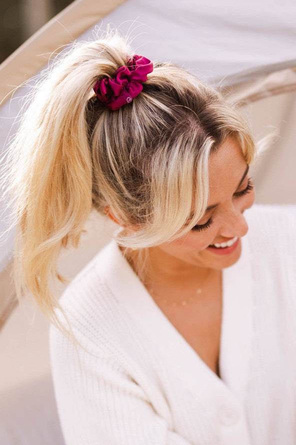 Silk Hair Scrunchie | Large | Burgundy Bliss