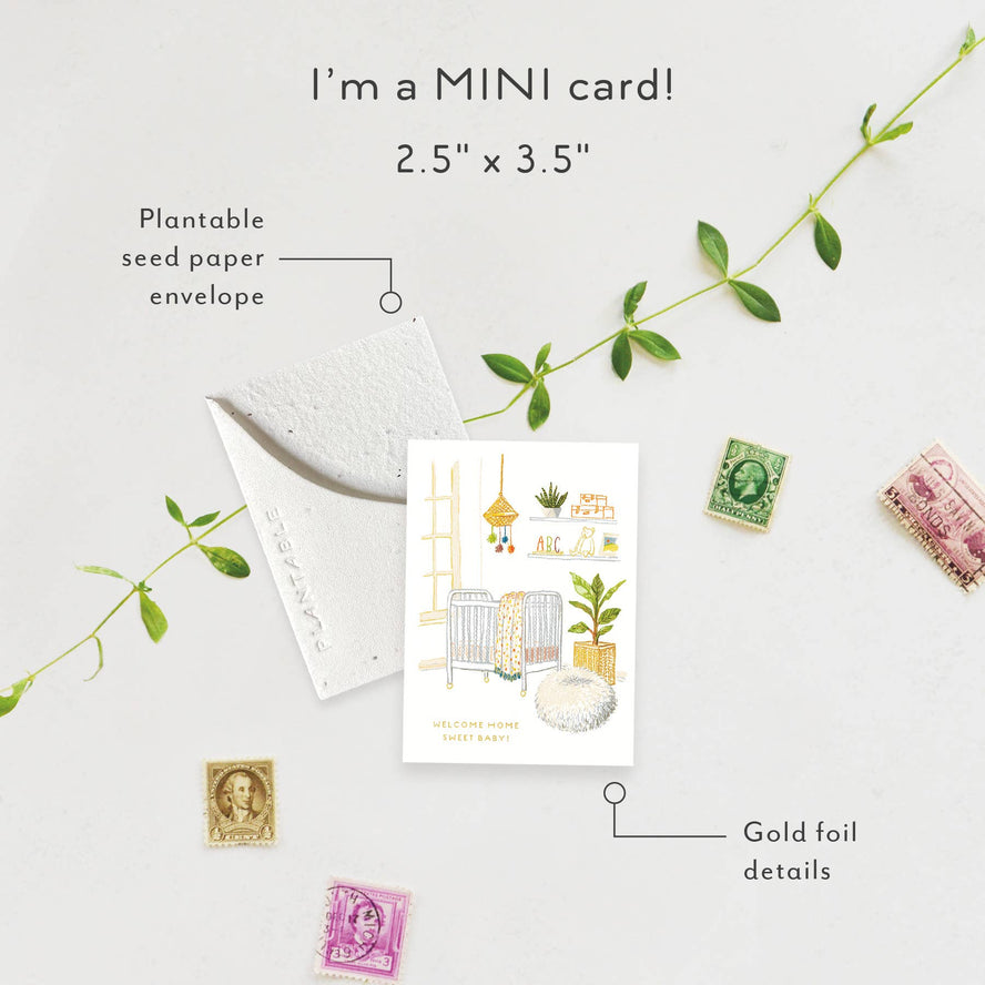 Welcome Home Sweet Baby Mini | Seedlings Plantable Cards