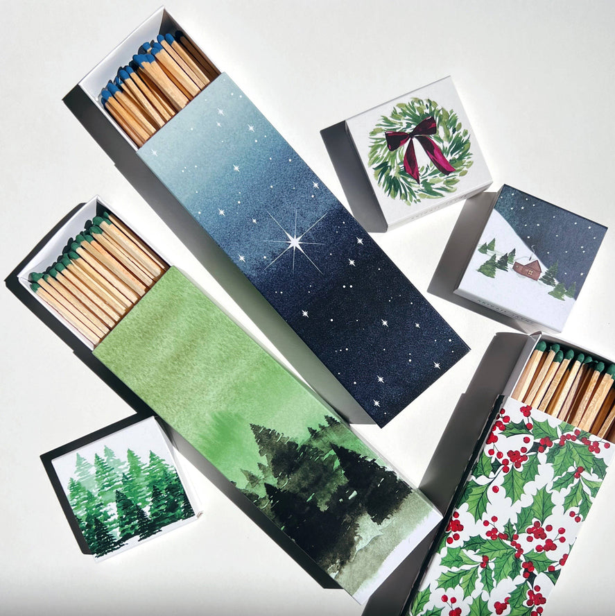 Snowy Cabin Matches