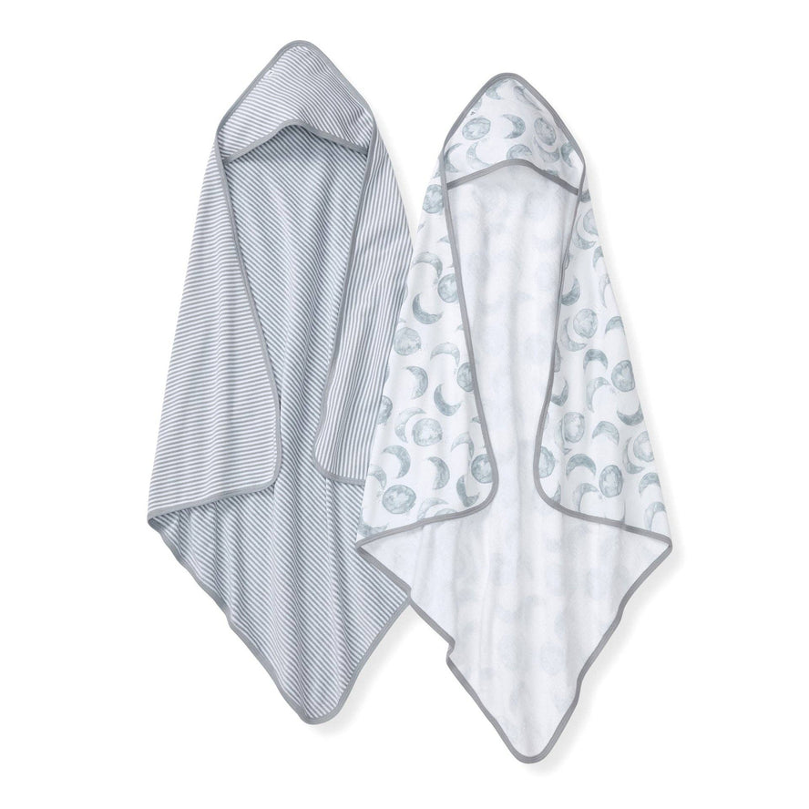 Organic Knit Hooded Towels: Quarry / Set of 2 / One Size