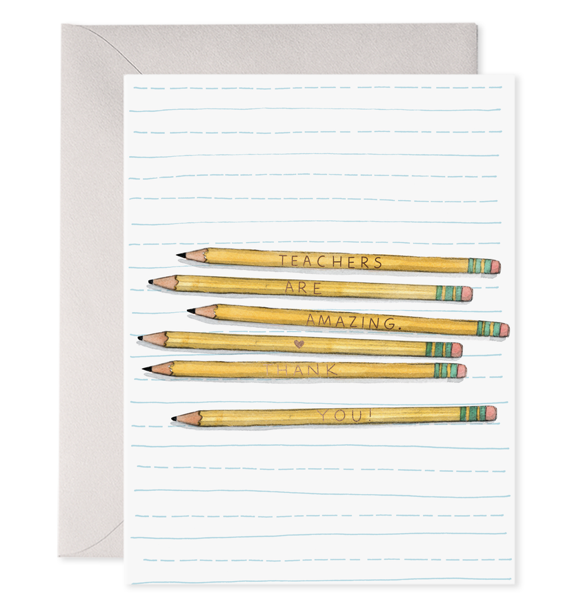 Teacher Pencils Thank You Card
