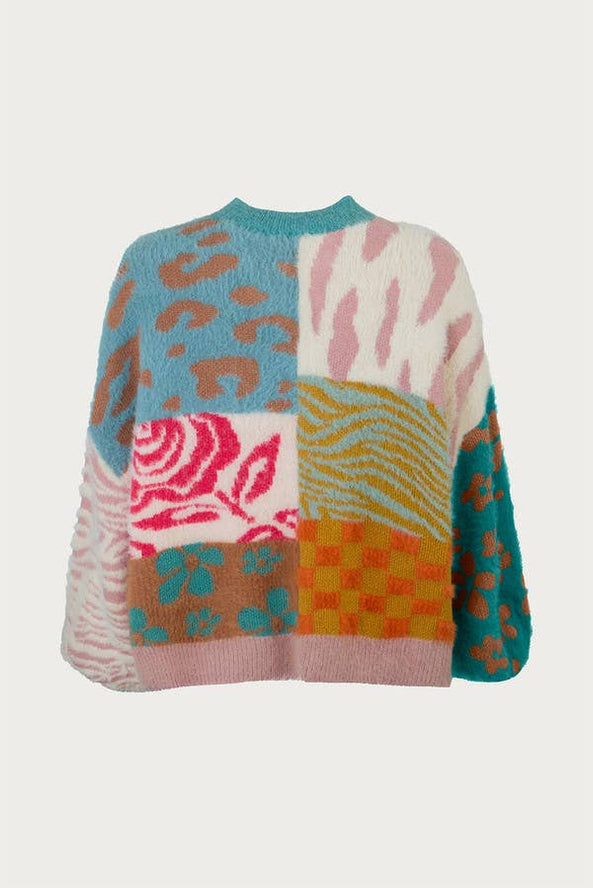 Short Multi Patterned Cardigan