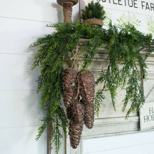 Brown Hanging Pinecones - 20"