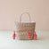 Mini Woven Tote Bag with Embroidered Lobster
