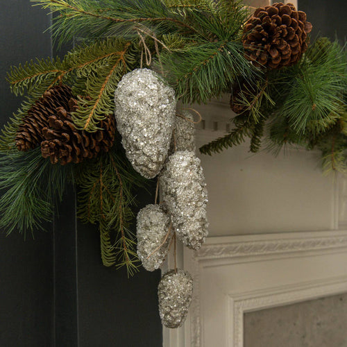 Glittered Hanging Pinecone - 20