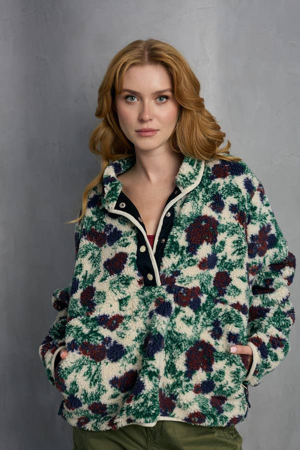 Sherpa Jacket: White Combo
