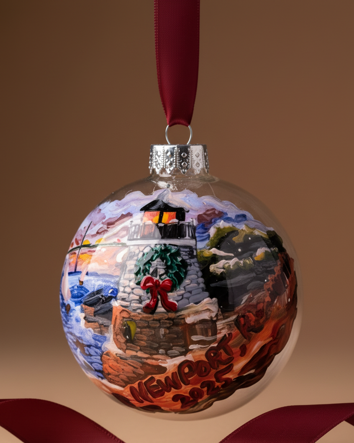 Hand Painted Ornament - Castle Hill