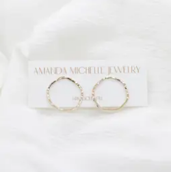 Hammered Round Earrings