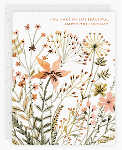 Life Beautiful - Happy Mother's Day Card | Seedlings Plantable Card